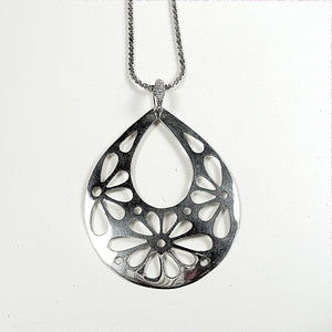 Sterling Silver Polished Openwork Pendant