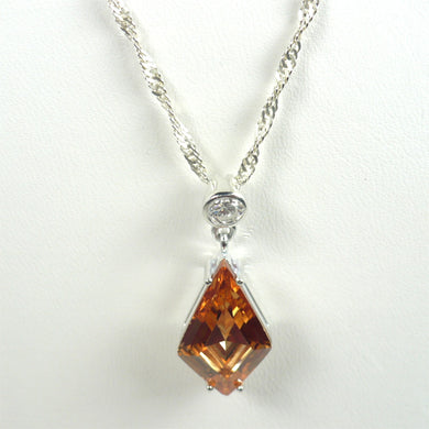 Sterling Silver CZ  Pendant and Earrings Set
