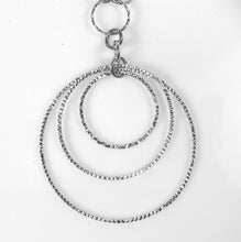 Sterling Silver Triple Circles Pendant Necklace.
