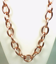 Long Rose Gold Cable Link Chain Necklace