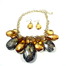 Mixed Jewels Cluster Necklace Set