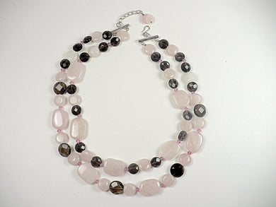 Rose Quartz Necklace and Earrings Set