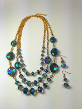  Iridescent Crystals Multistrand Necklace 