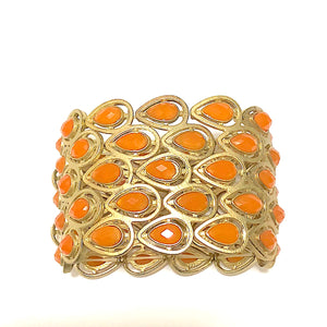 Orange Stone Stretch Bracelet
