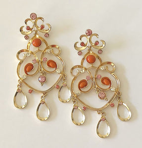 Colorful Beads and Crystals Chandelier Fashiont Earrings