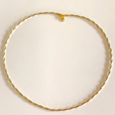 Gold and Sterling Silver Spring Mesh Necklace