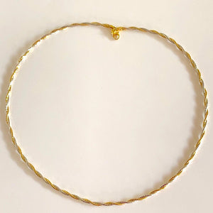 Gold and Sterling Silver Spring Mesh Necklace