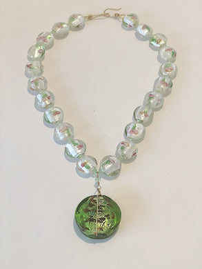 Natural Beaded Christmas Motif Necklace Set.