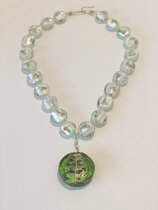 Natural Beaded Christmas Motif Necklace Set.