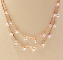 Rose Gold Plated Double Strands Necklace