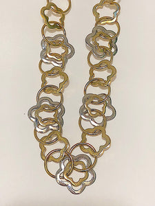 Two-Tone Mixed Links Statement Necklace