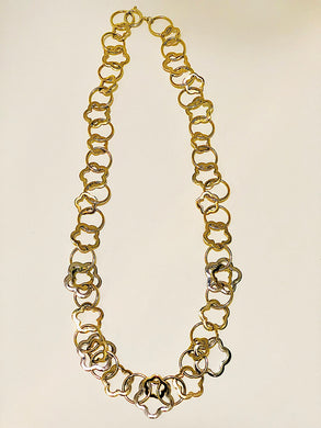 Two-Tone Mixed Links Statement Necklace