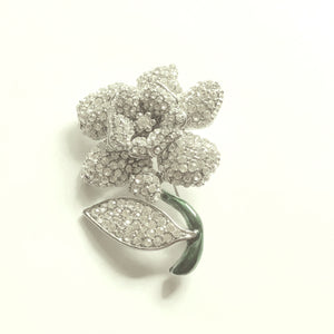 Pave Crystals Flower Pin