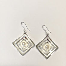 Sterling Silver Pearl Pendant and Earrings Set.