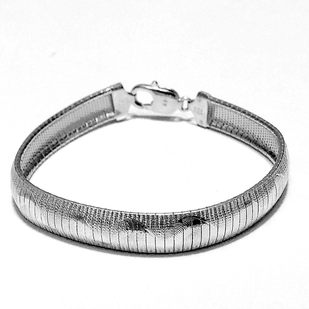 7 inch Sterling Silver Omega Bracelet