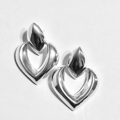Sterling Silver Open Heart Post Earrings
