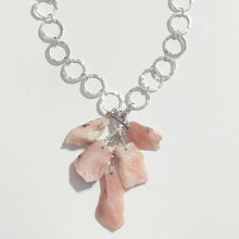 Raw Pink Opal Cluster Necklace Set