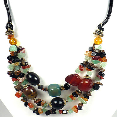 Colorful Multi Stones Necklace Set