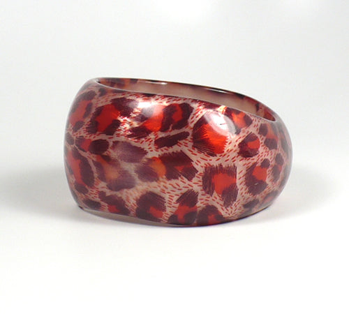 Colorful Acrylic Animal Print Bangle