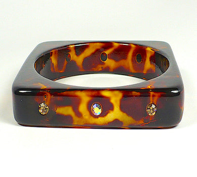 Square Animal Print Bangle