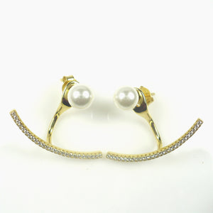 Yellow Gold Front-Back Earrings