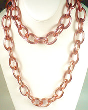 Long Rose Gold Cable Link Chain Necklace