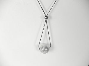 Sterling Silver Bead Drop Necklace Set