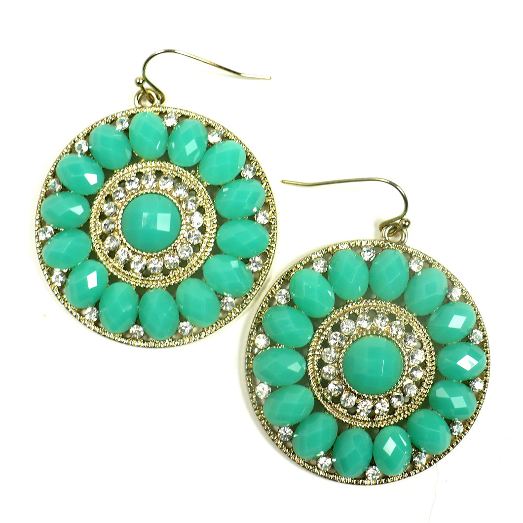 Colorful Jeweled Drop Earrings
